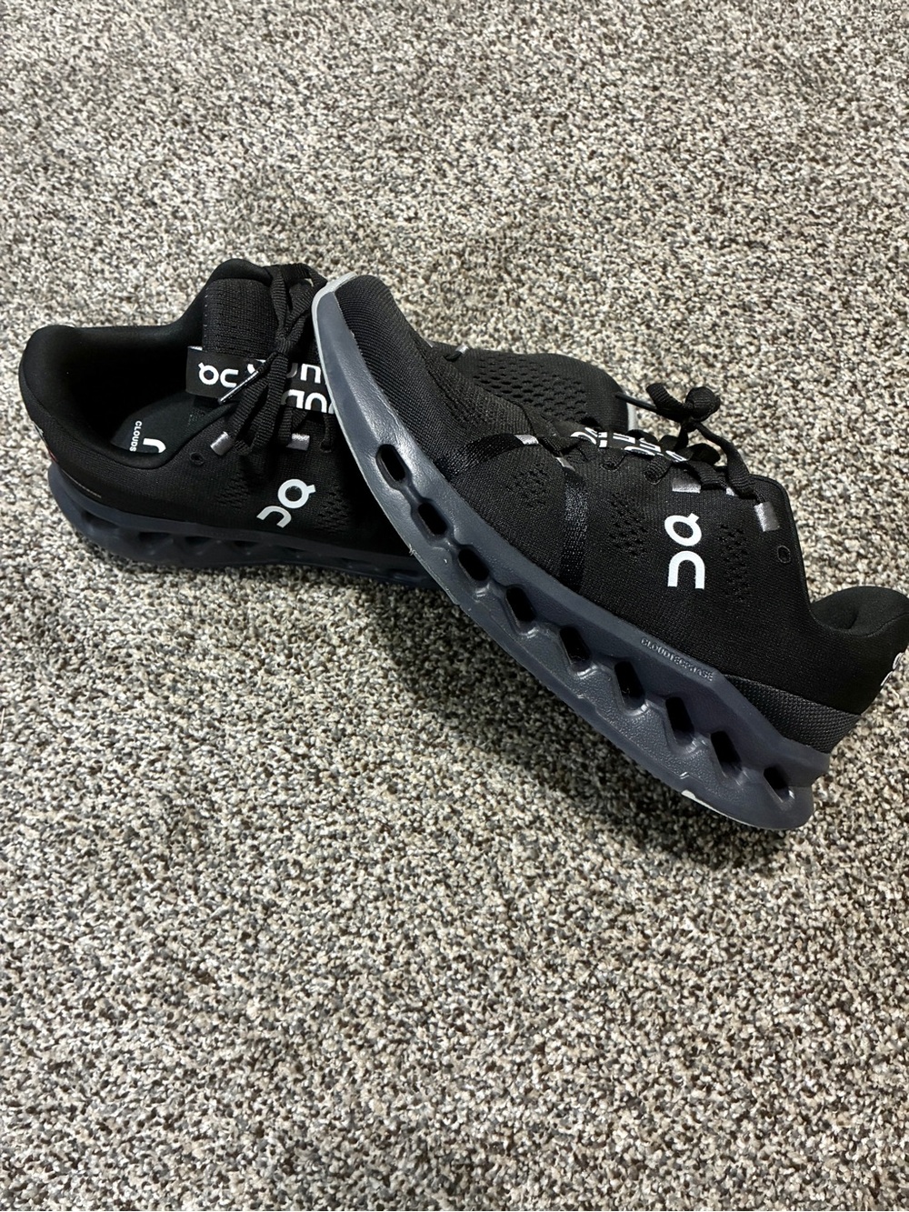 On Cloudsurfer Max Black On Black Women's Tennis Shoes Cloud Running Size 9.5